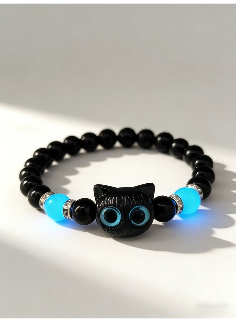 Black Cat Charm Bracelet for Women – Cute Animal Jewelry, Adjustable Fashion Bracelet for Daily Wear & Gifts - Image 2